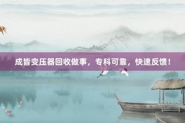 成皆变压器回收做事，专科可靠，快速反馈！