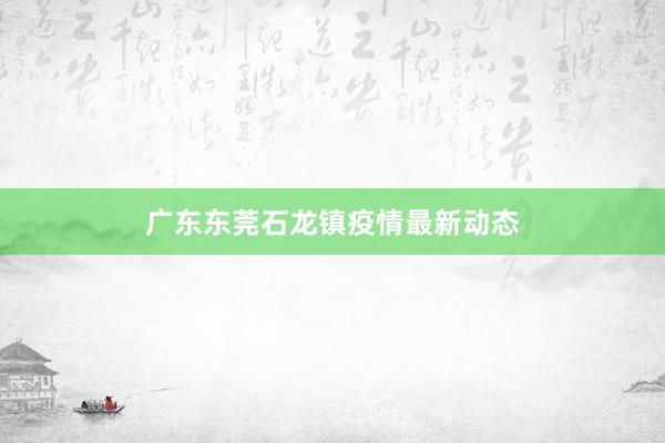 广东东莞石龙镇疫情最新动态