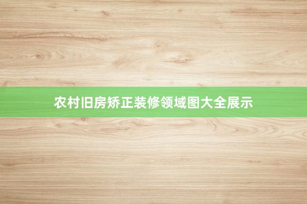 农村旧房矫正装修领域图大全展示